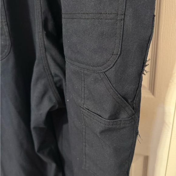 Carhartt FR Mens Navy Pockets Construction Work Bib Overalls Size 46/29 - Picture 8 of 10